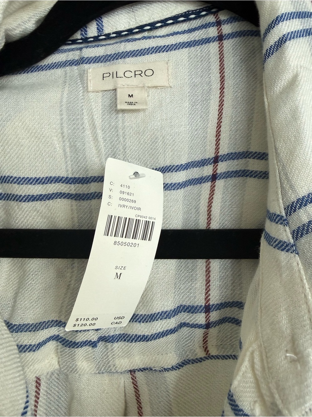 Anthropologie Pilcro Lightweight Ruffle-Trim Button Down Shirt - Size M - Picture 6 of 7